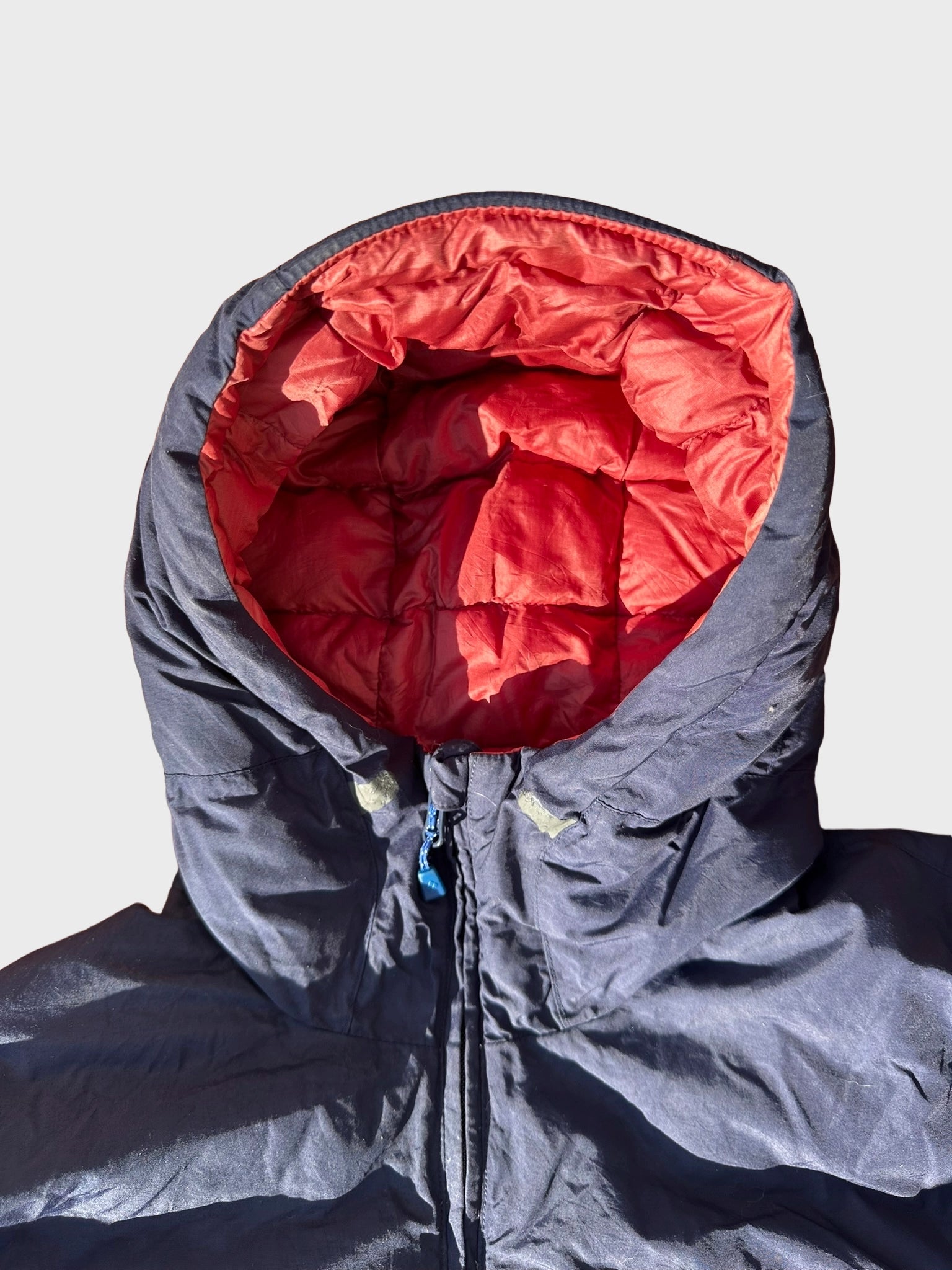 Montbell Down Puffer Jacket – Navy Blue & Coral Red
